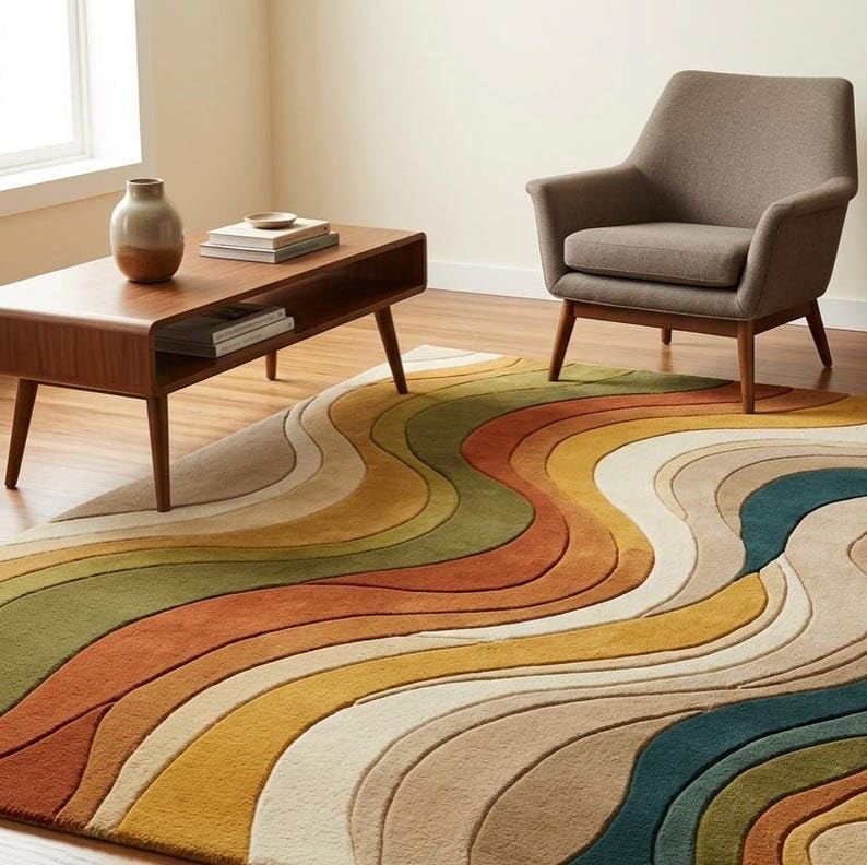 Artistic Geometric Wool Hand-tufted Carpet & Rug
