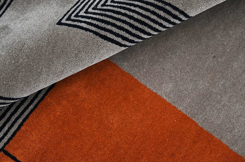 Luxury Geometric Wool Hand-tufted Carpet & Rug
