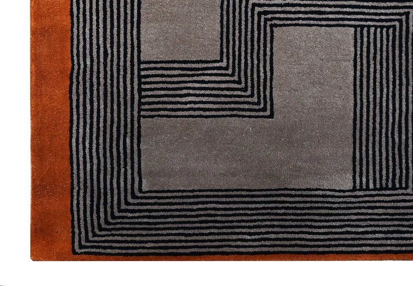Luxury Geometric Wool Hand-tufted Carpet & Rug