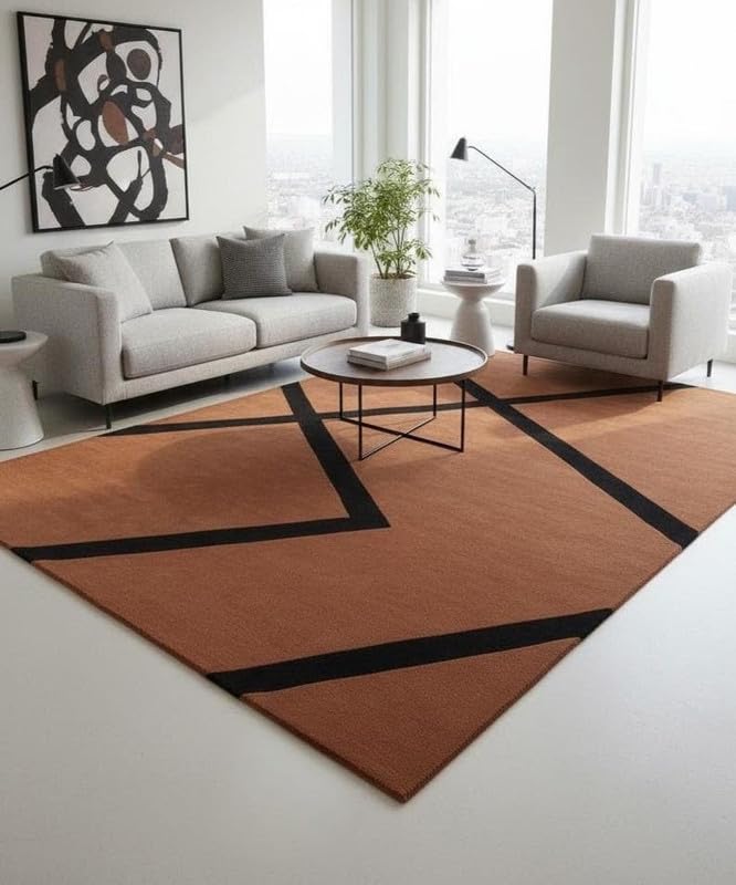 Premium Geometric Wool Hand-tufted Carpet & Rug