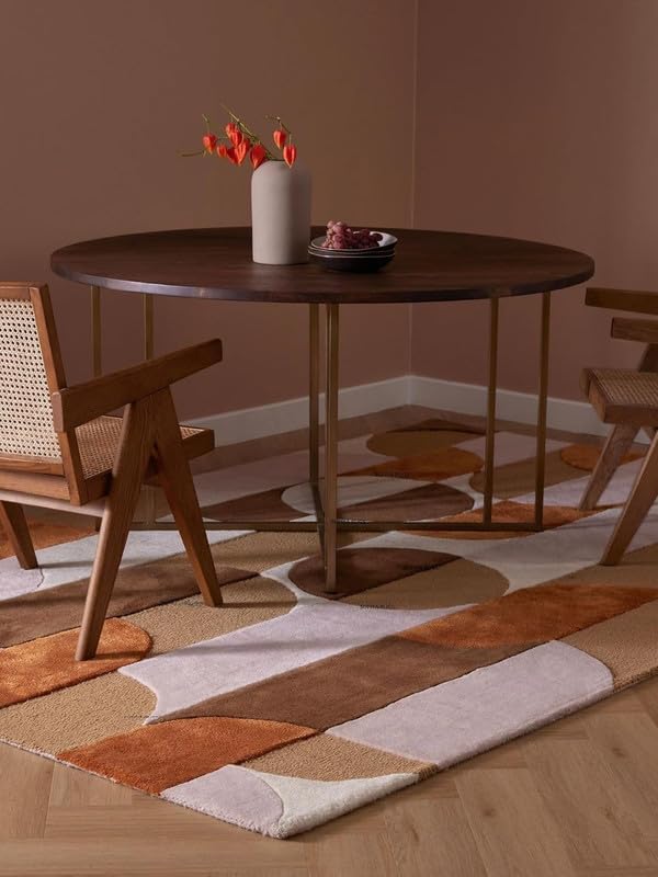 Elegant Geometric Wool Hand-tufted Carpet & Rug