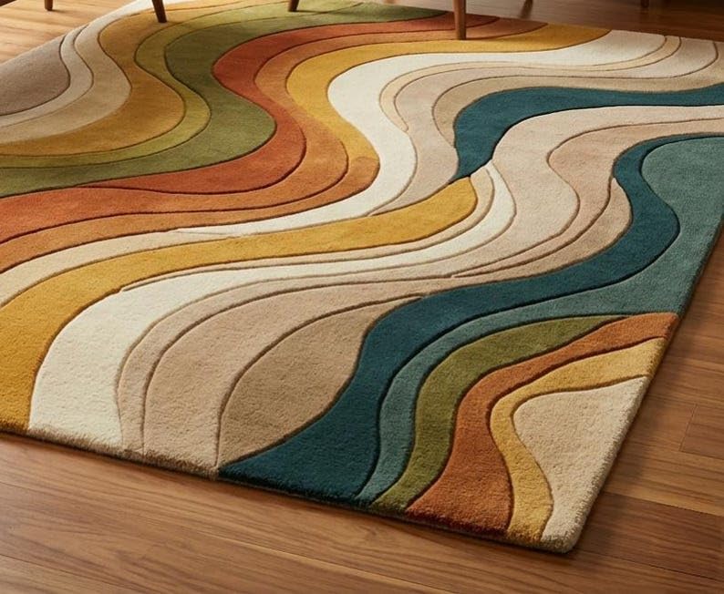 Artistic Geometric Wool Hand-tufted Carpet & Rug