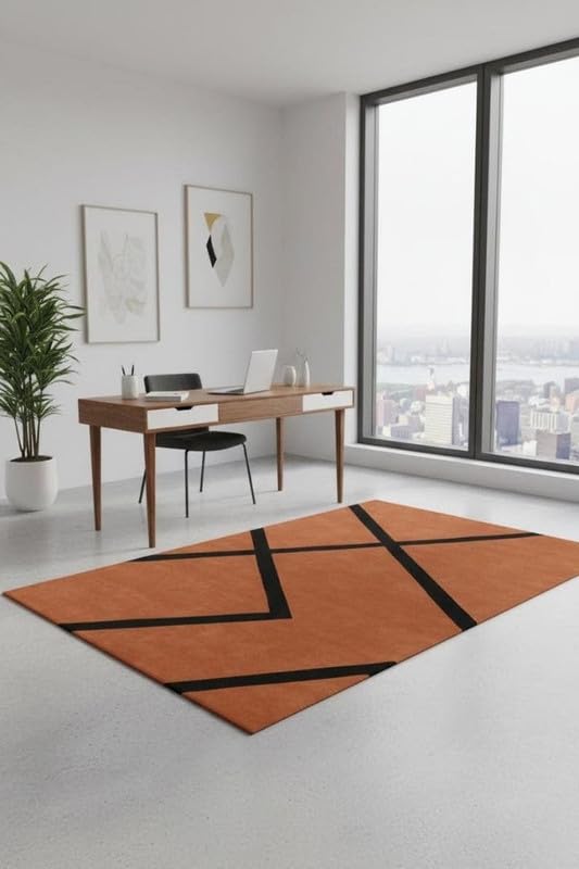Premium Geometric Wool Hand-tufted Carpet & Rug