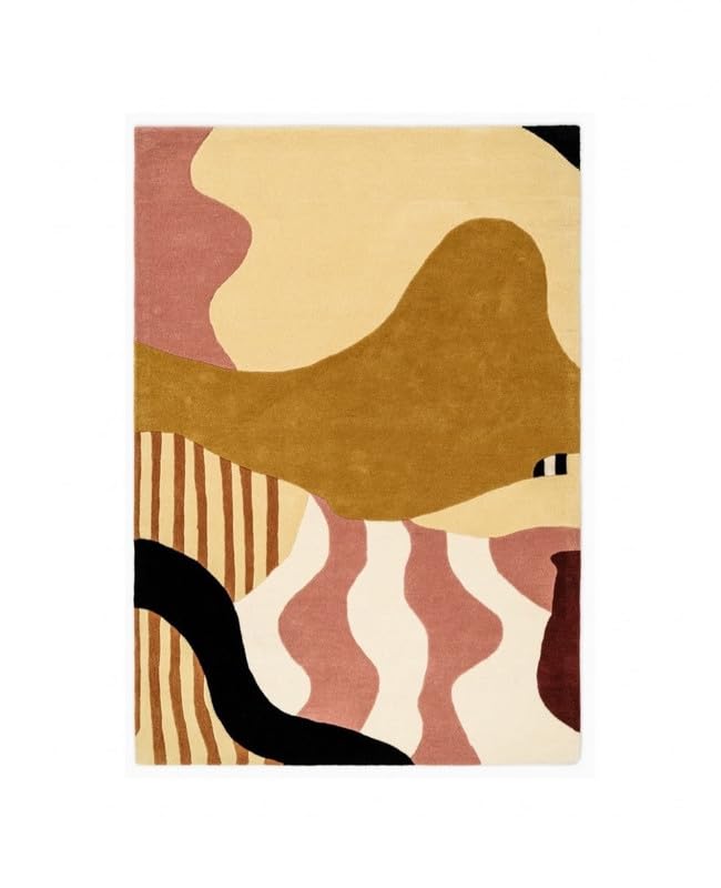 Minimalist Geometric Wool Hand-tufted Carpet & Rug