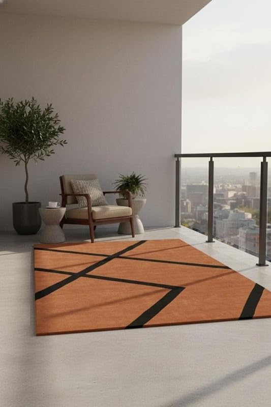 Premium Geometric Wool Hand-tufted Carpet & Rug