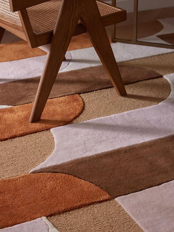 Elegant Geometric Wool Hand-tufted Carpet & Rug