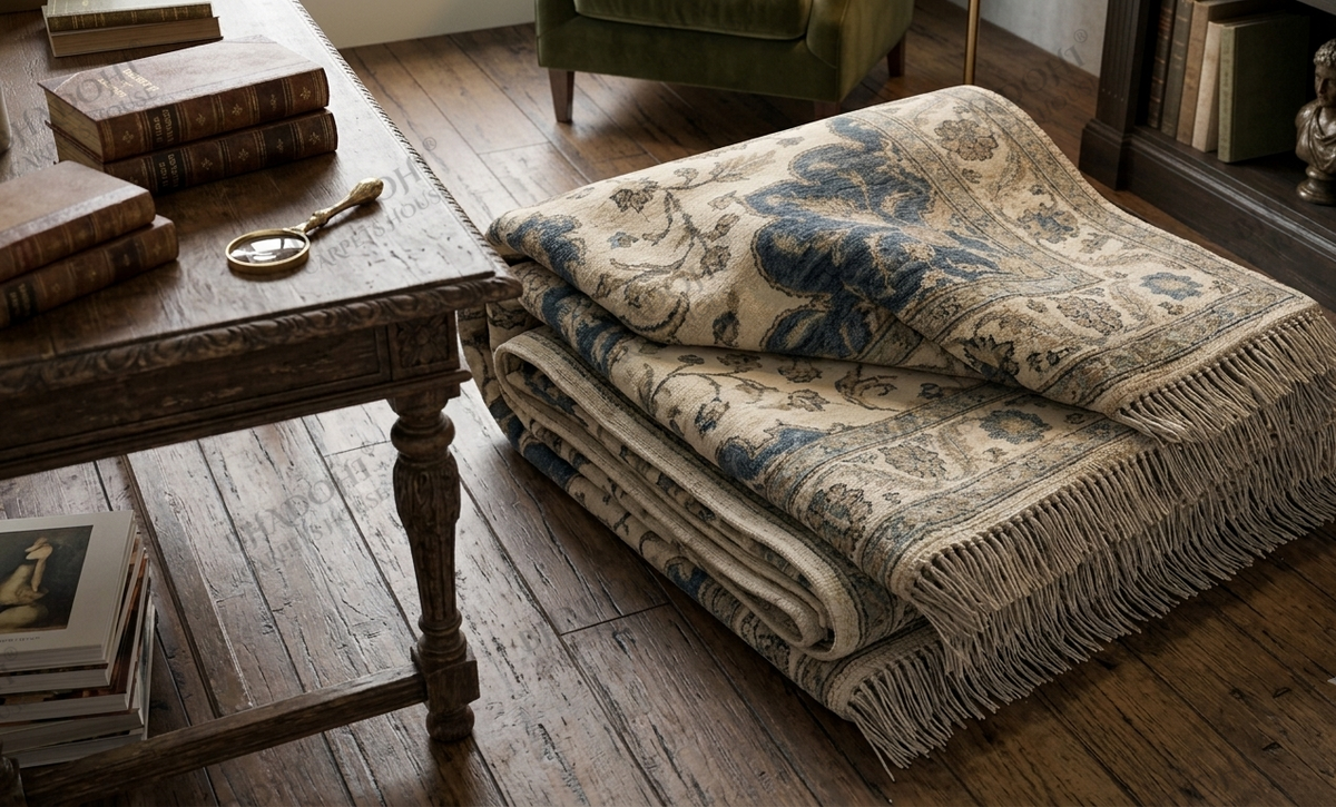 Orvella Hand Knotted Wool Area Rug
