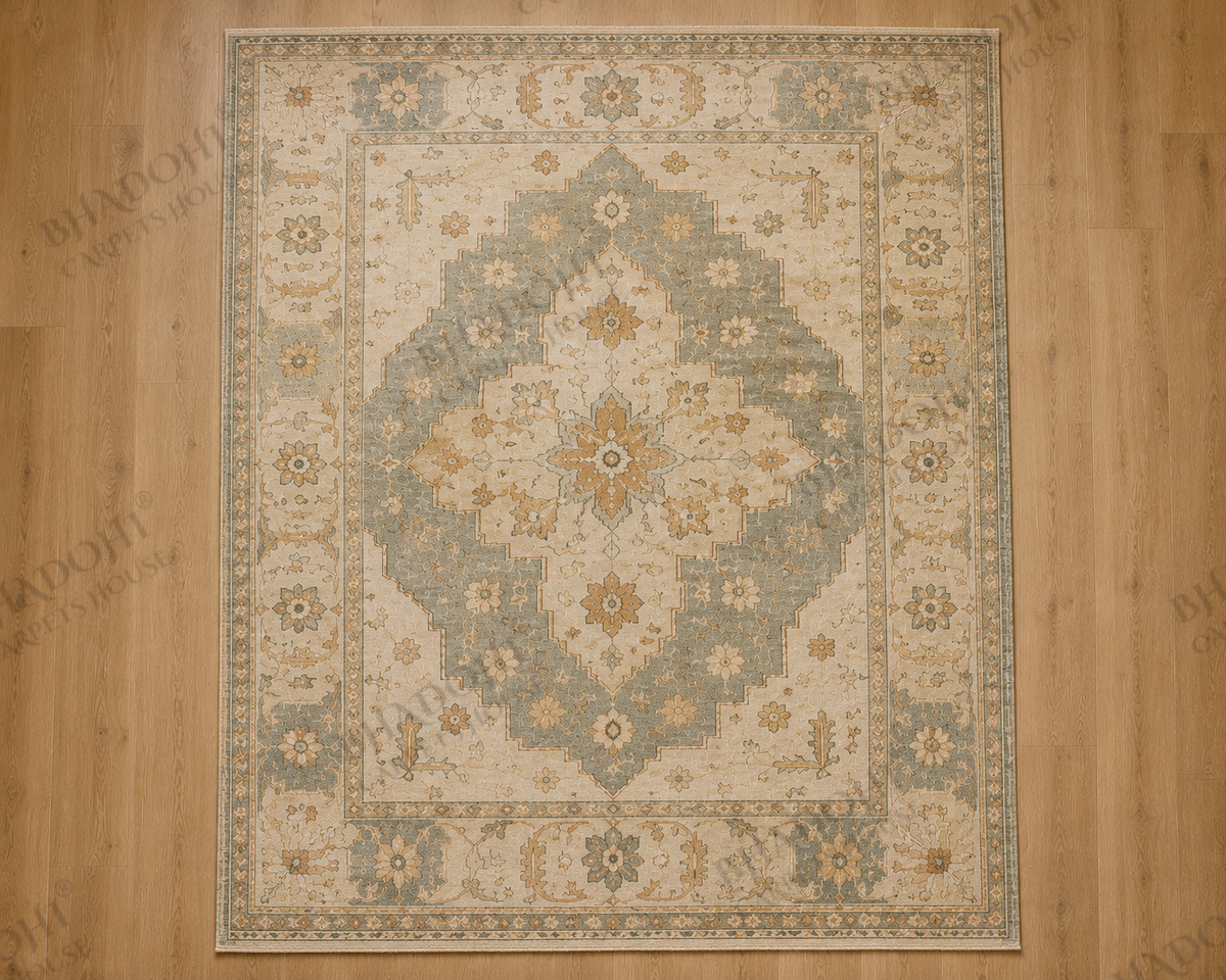Azelle Hand Knotted Wool Area Rug