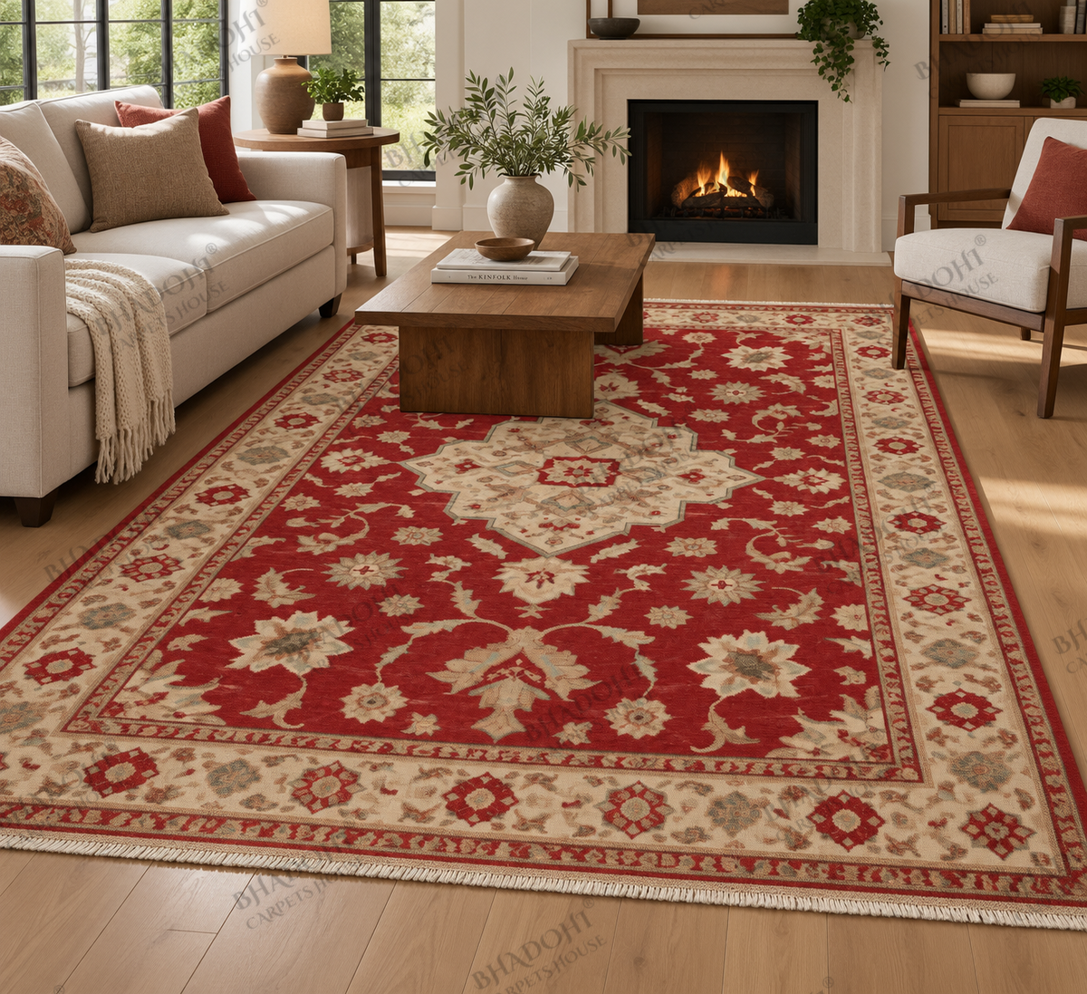 Kaelora Hand Knotted Wool Area Rug