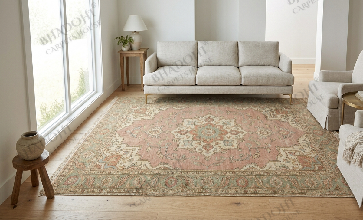 Vaelora Hand Knotted Wool Area Rug