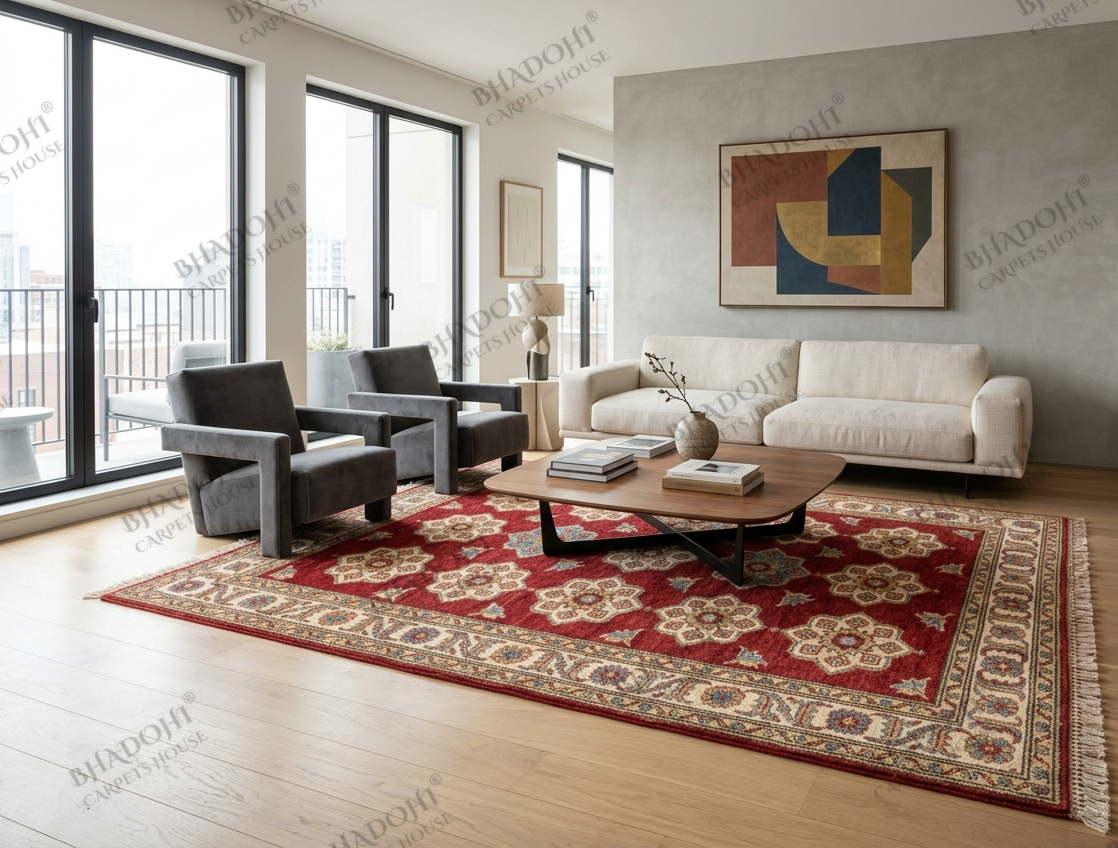 Vionna Hand Knotted Wool Area Rug