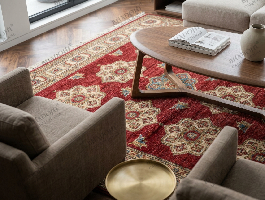 Vionna Hand Knotted Wool Area Rug