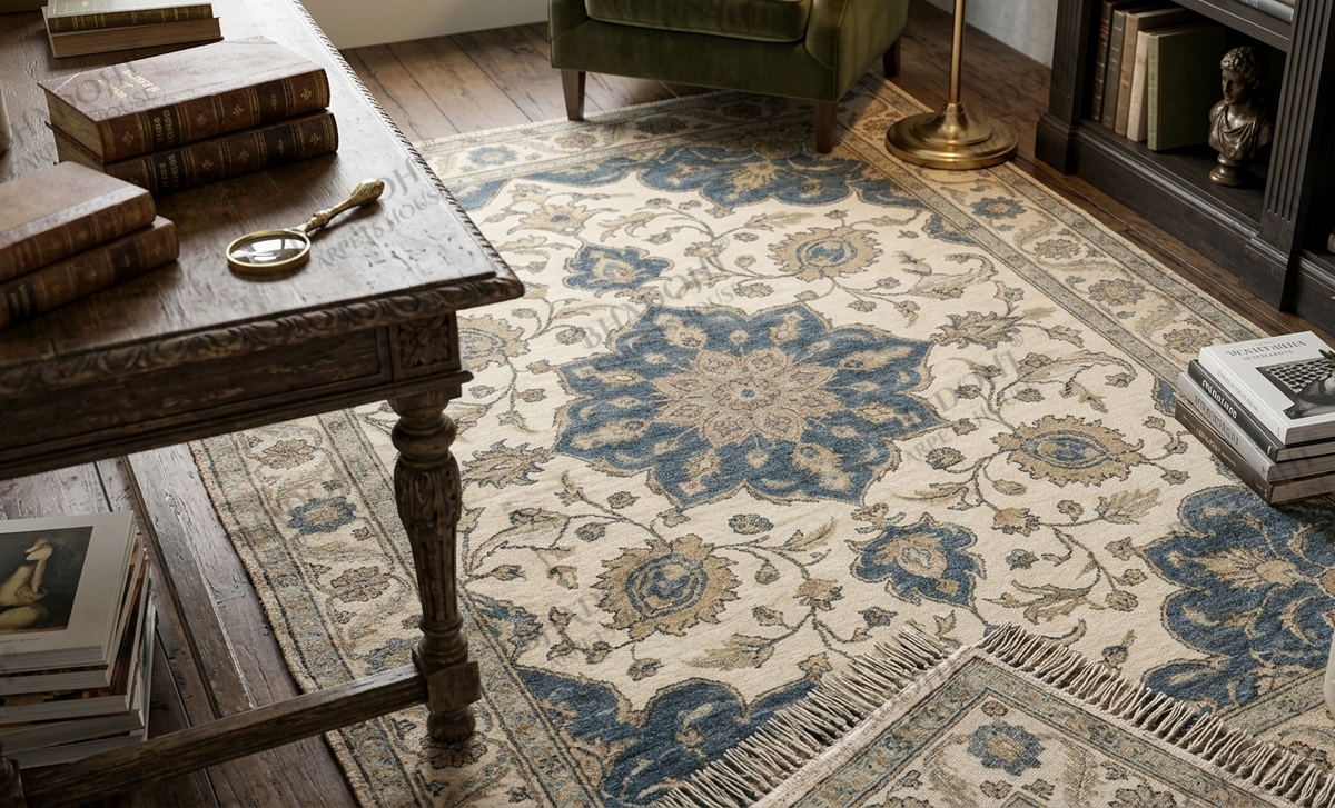 Orvella Hand Knotted Wool Area Rug