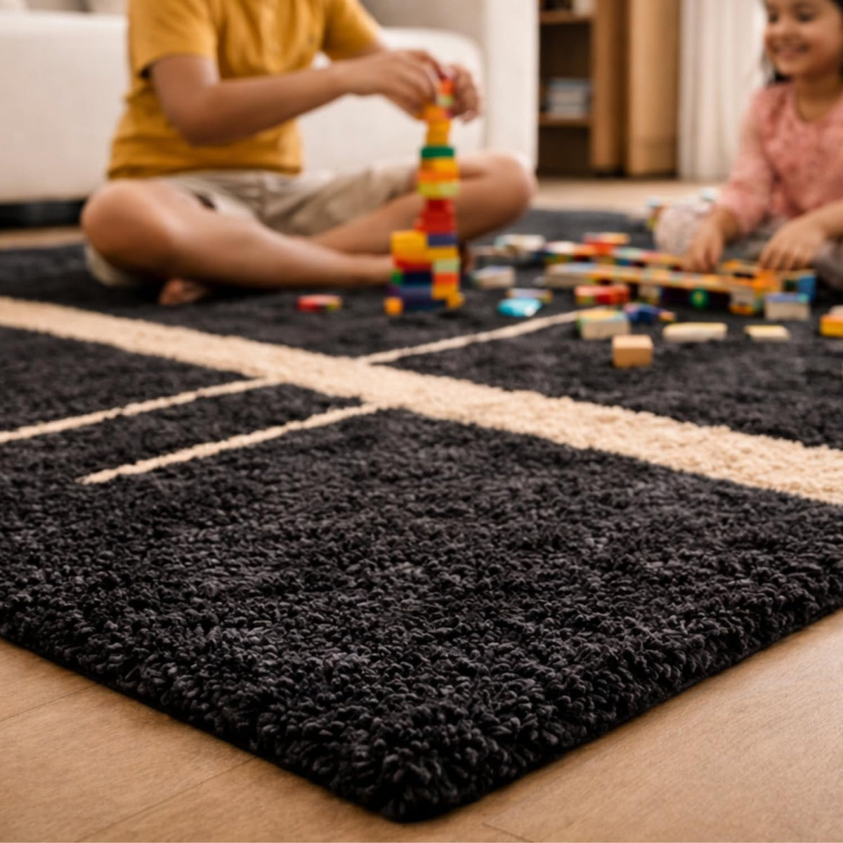 Frosted Cloud Shaggy Rug