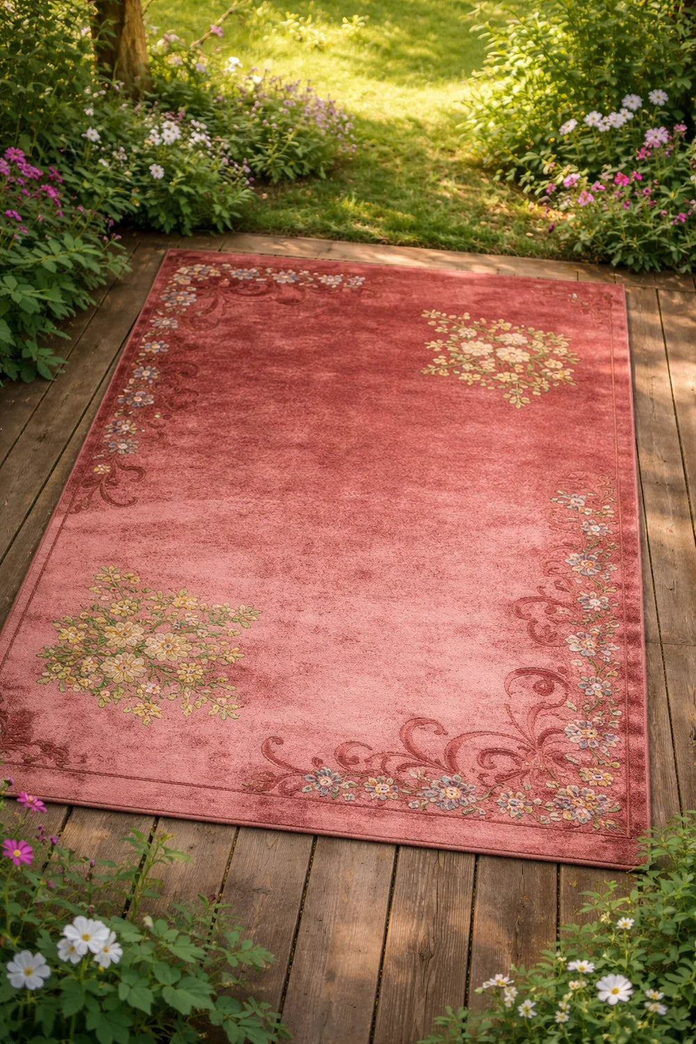 Foliage Viscose Silk Hand-Tufted Rug