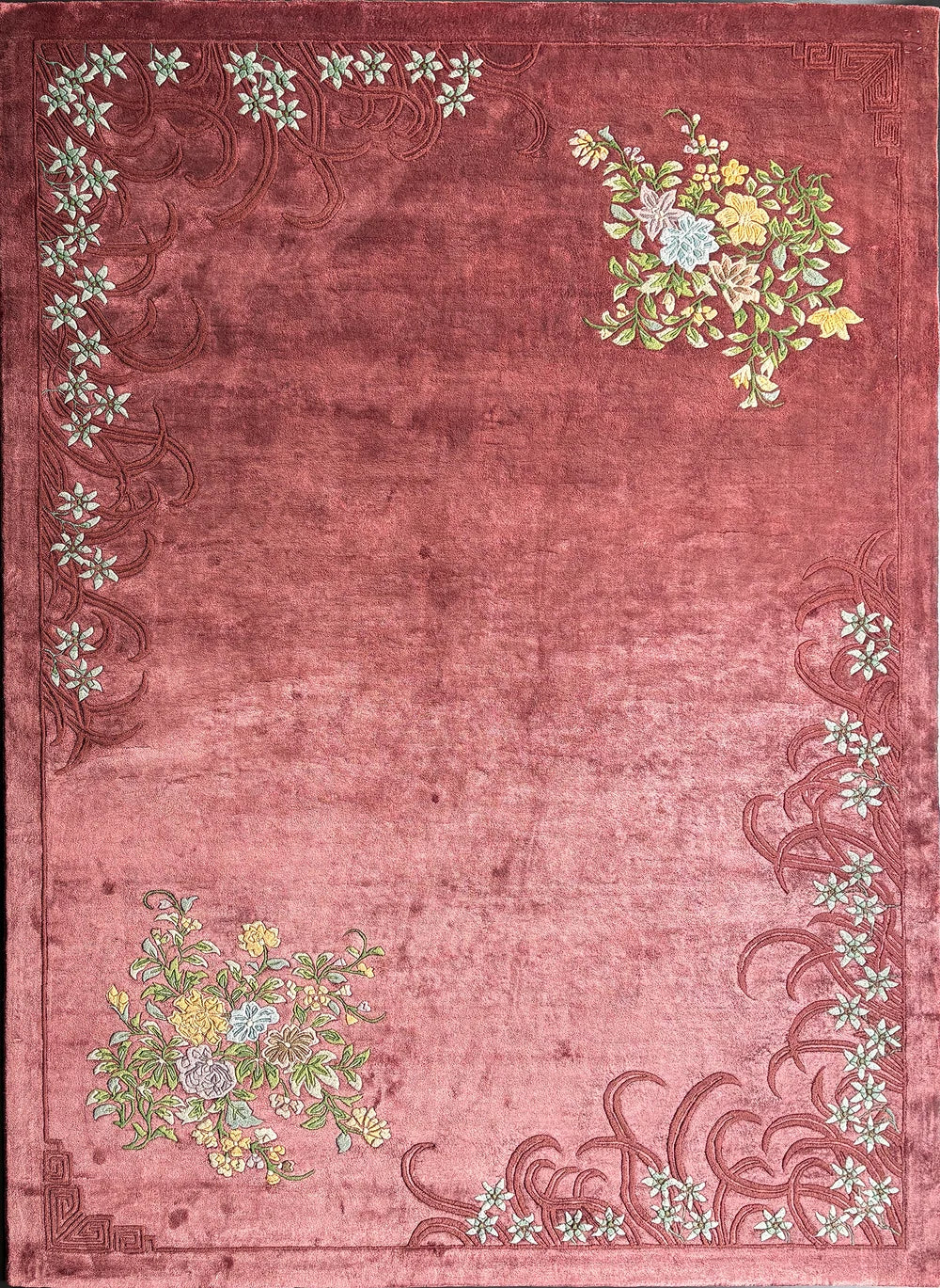 Foliage Viscose Silk Hand-Tufted Rug