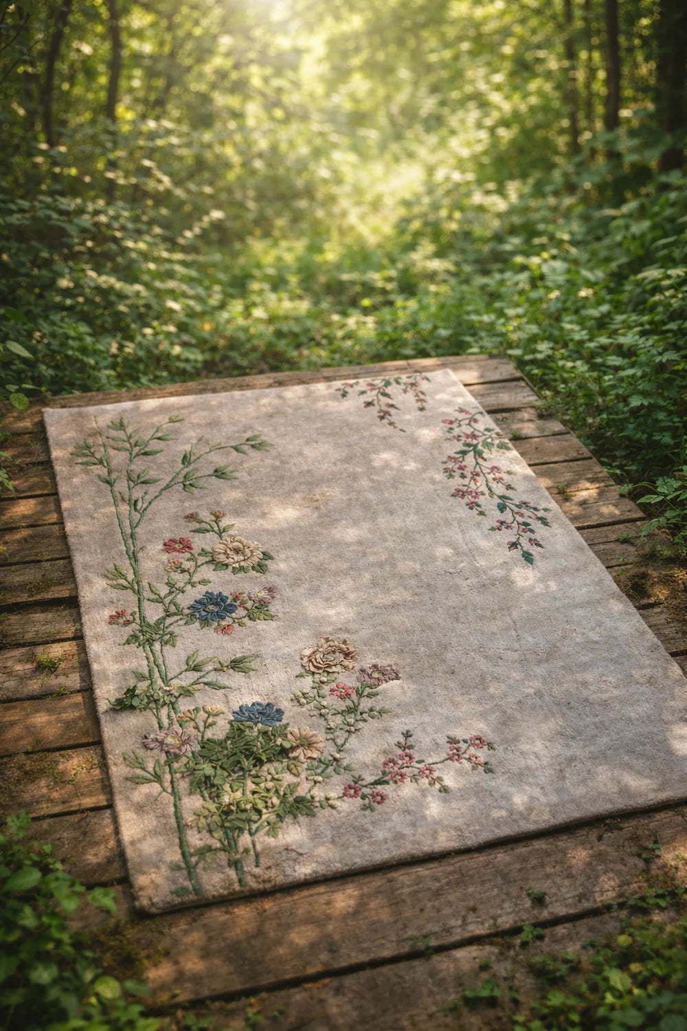 Blossom Viscose Silk Hand-Tufted Rug