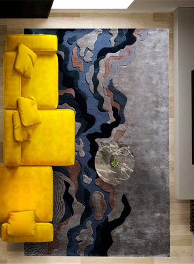 Celestial Viscose & Wool Hand-tufted Carpet & Rug