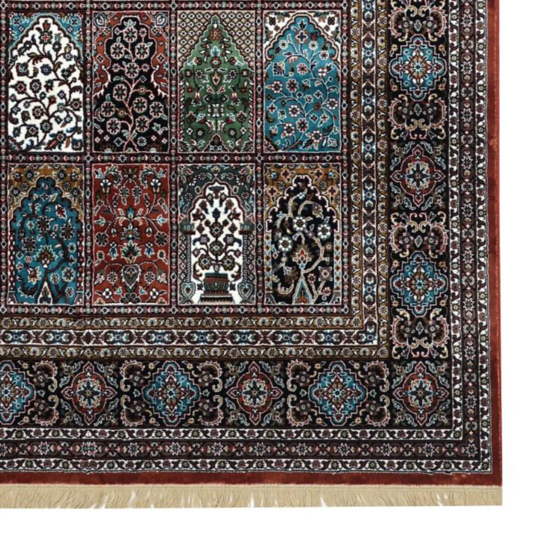 Azara Rust Persian Silk Carpet & Rug