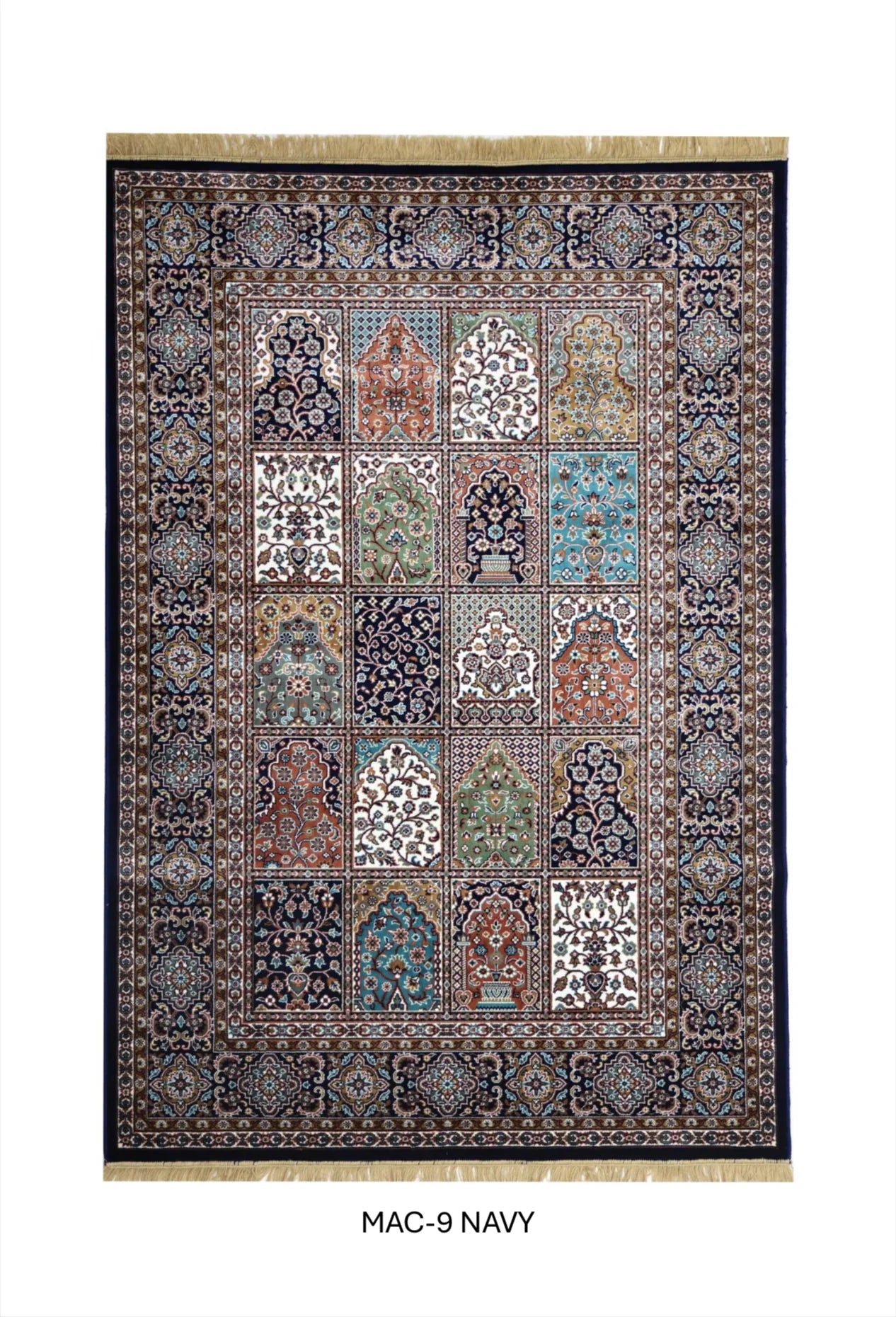 Gulmarg Black Persian Silk Carpet & Rug