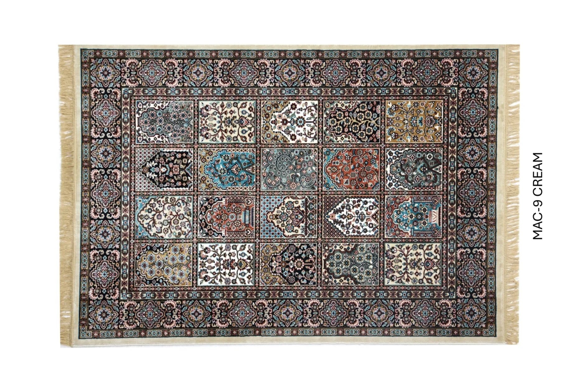 Jannat Cream Persian Silk Carpet & Rug