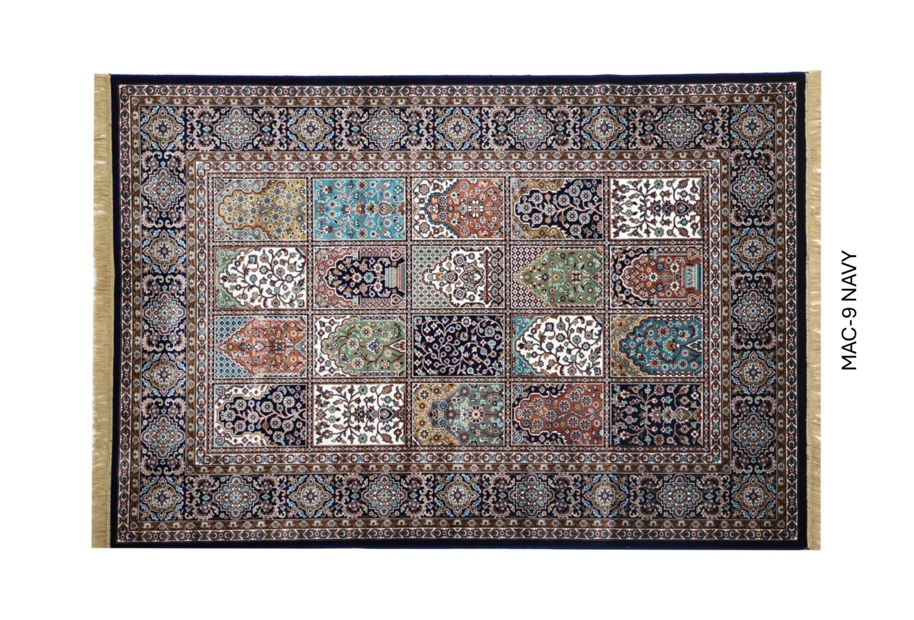 Gulmarg Black Persian Silk Carpet & Rug