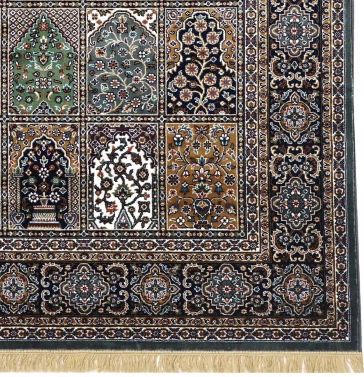 Nafasat Gray Persian Silk Carpet & Rug