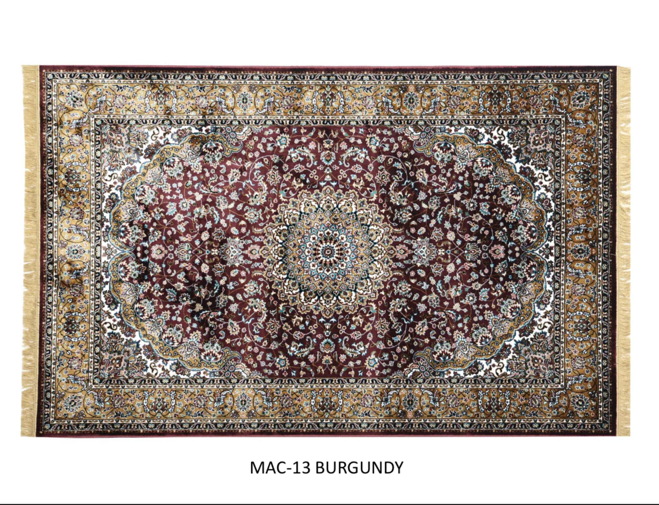 Sheen Burgundy Persian Silk Carpet & Rug