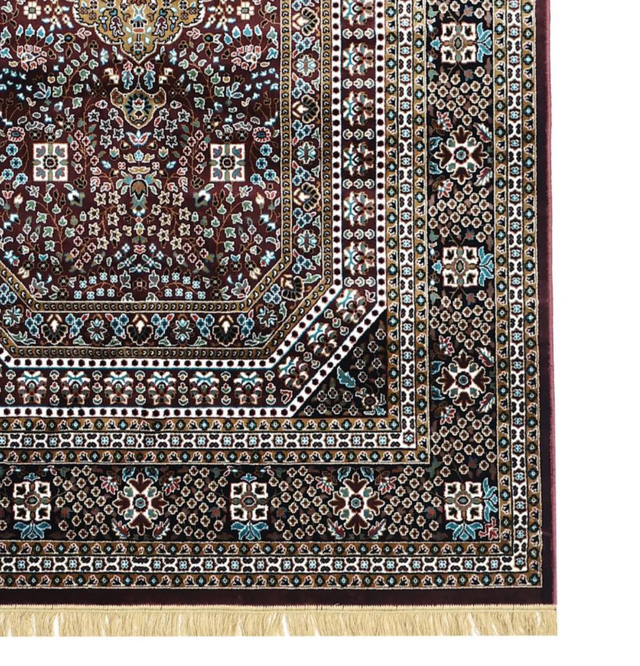 Zeenat Burgundy Persian Silk Carpet & Rug