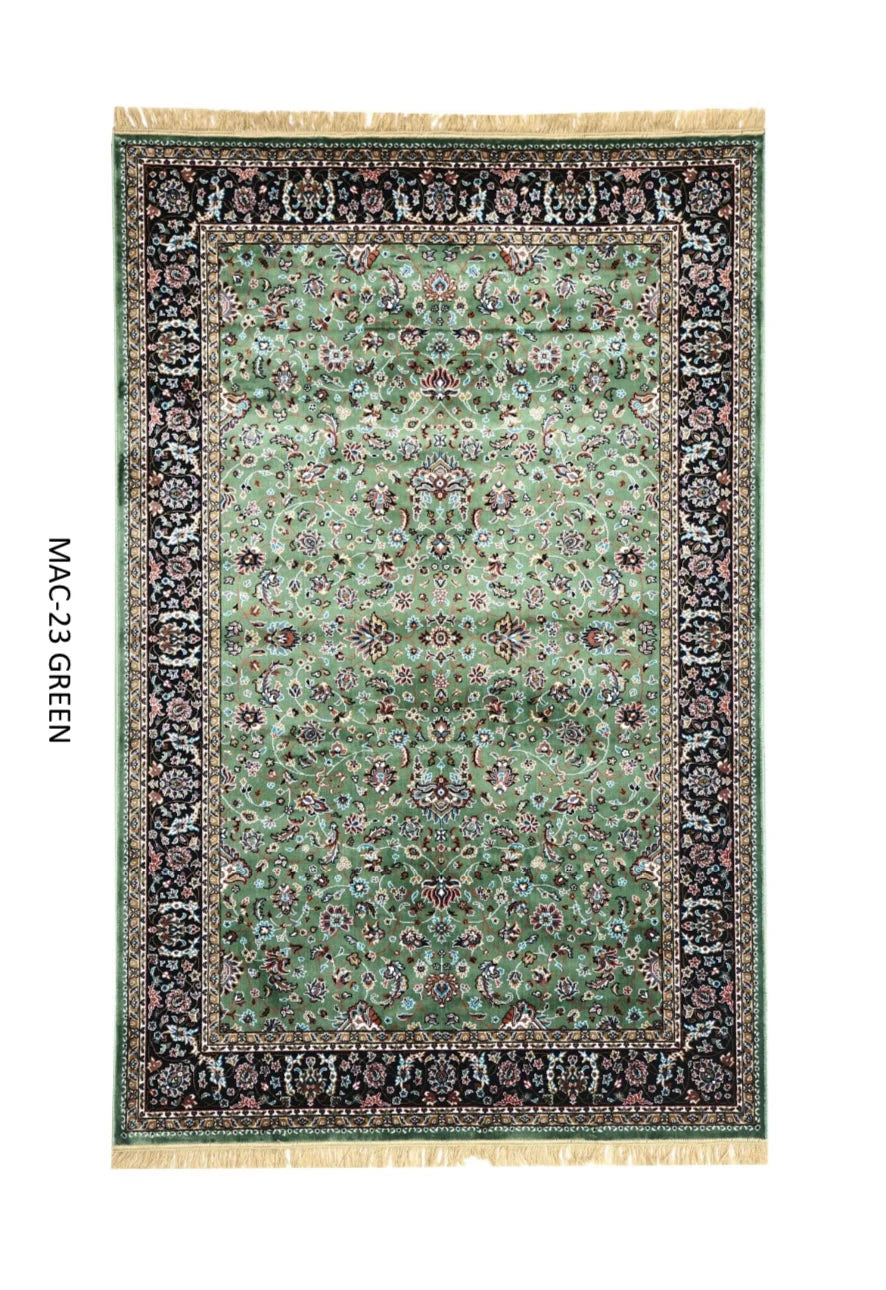 Nizam Green Persian Silk Carpet & Rug