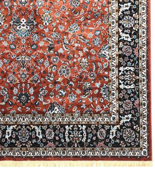 Saba Rust Persian Silk Carpet & Rug