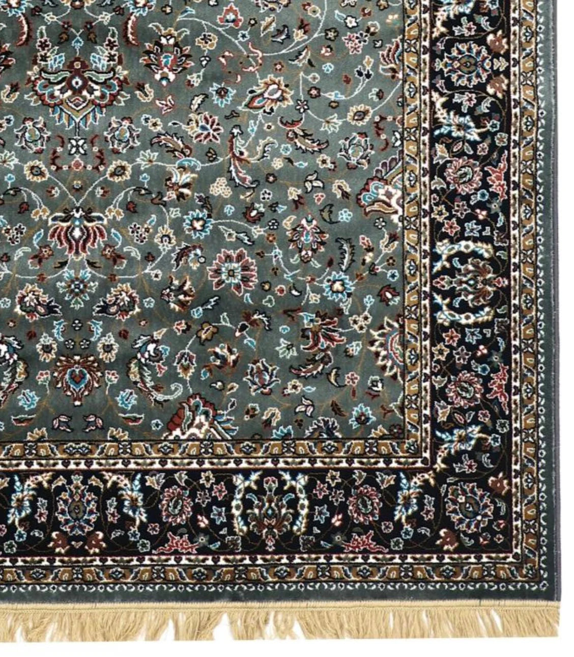Kohinoor Gray Persian Silk Carpet & Rug