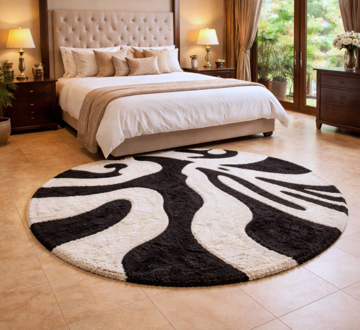 Orbit Luxe Round Shaggy Carpet and Rug