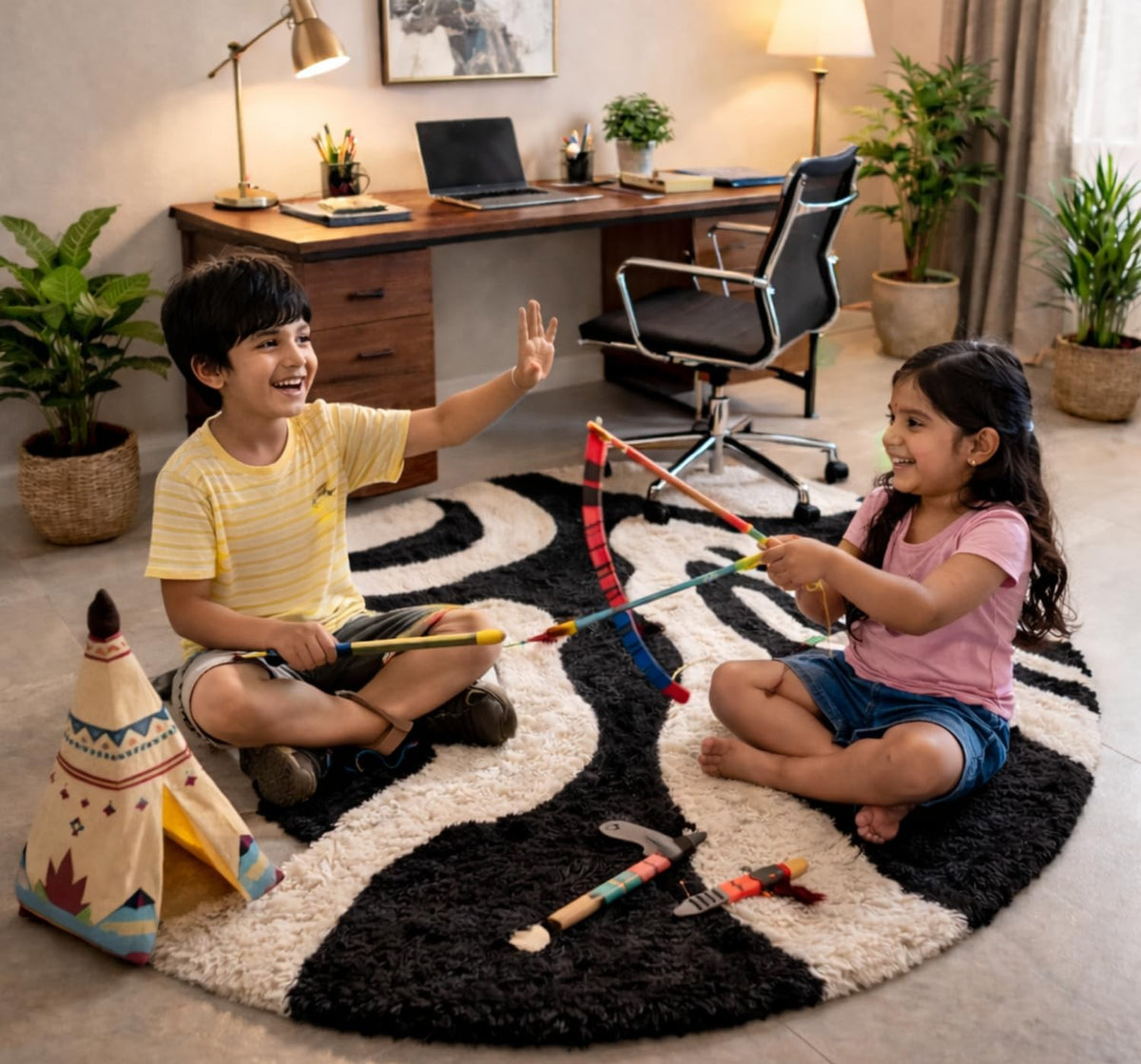 Orbit Luxe Round Shaggy Carpet and Rug