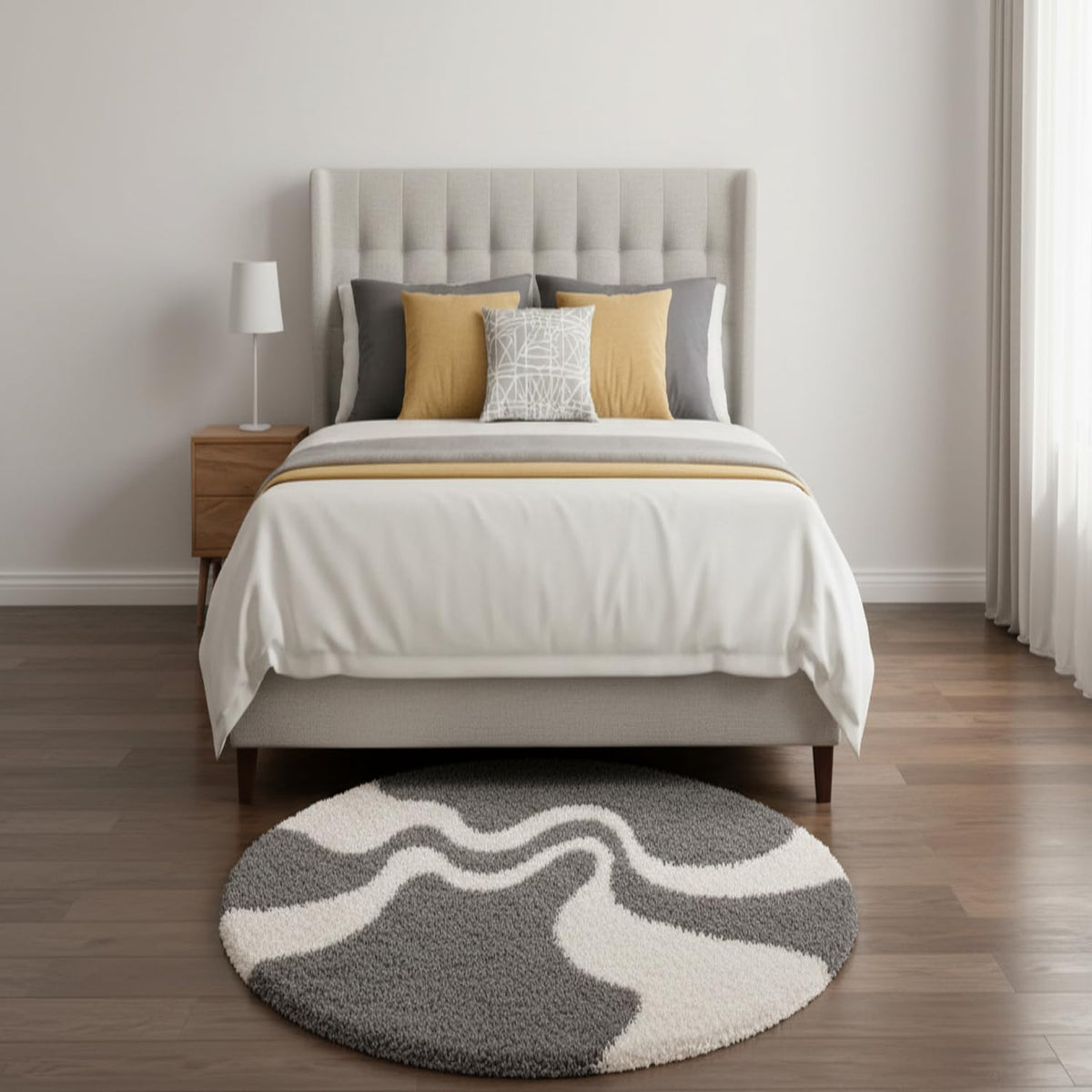 Terra Bloom Round Shaggy Carpet and Rug