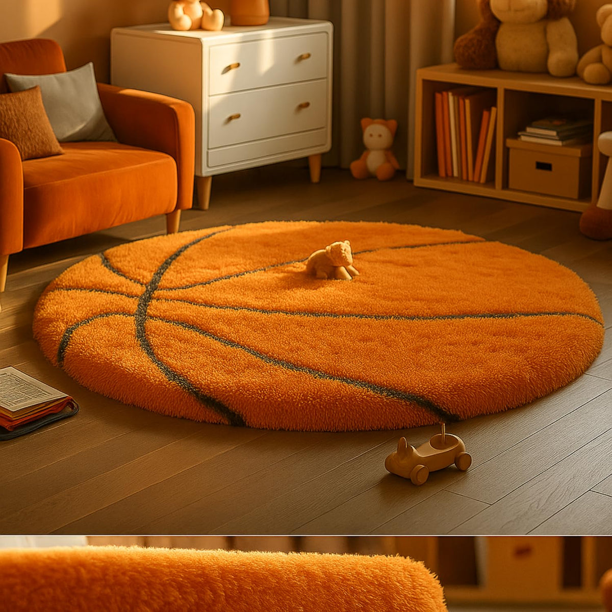Halo Crest Round Shaggy Carpet and Rug