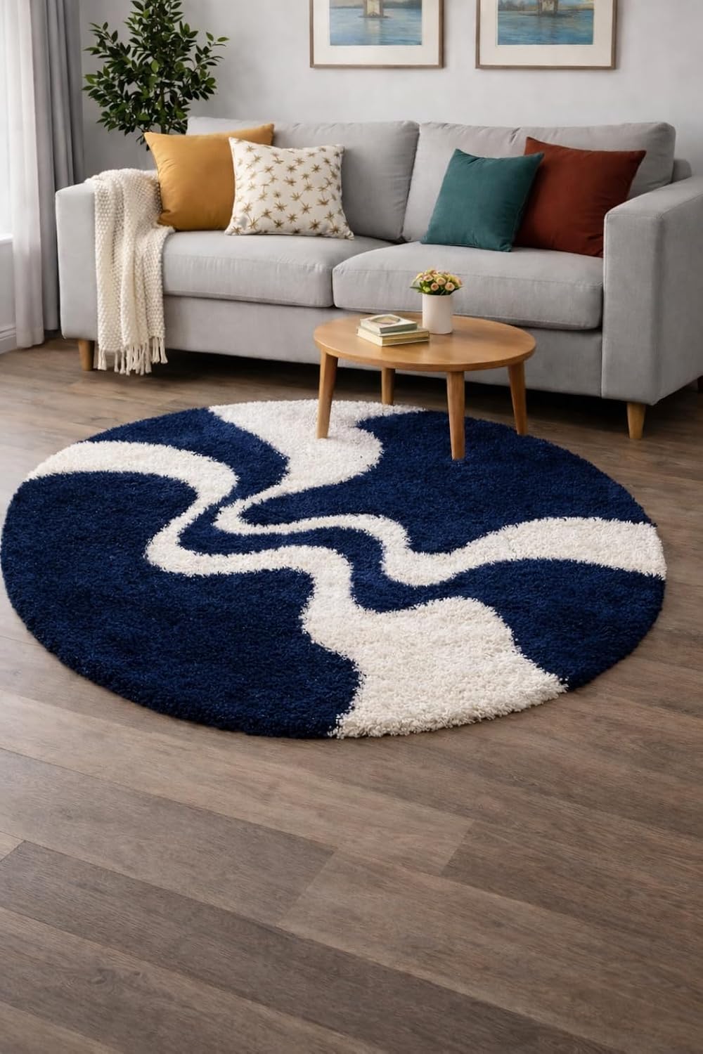 Solstice Round Shaggy Carpet and Rug