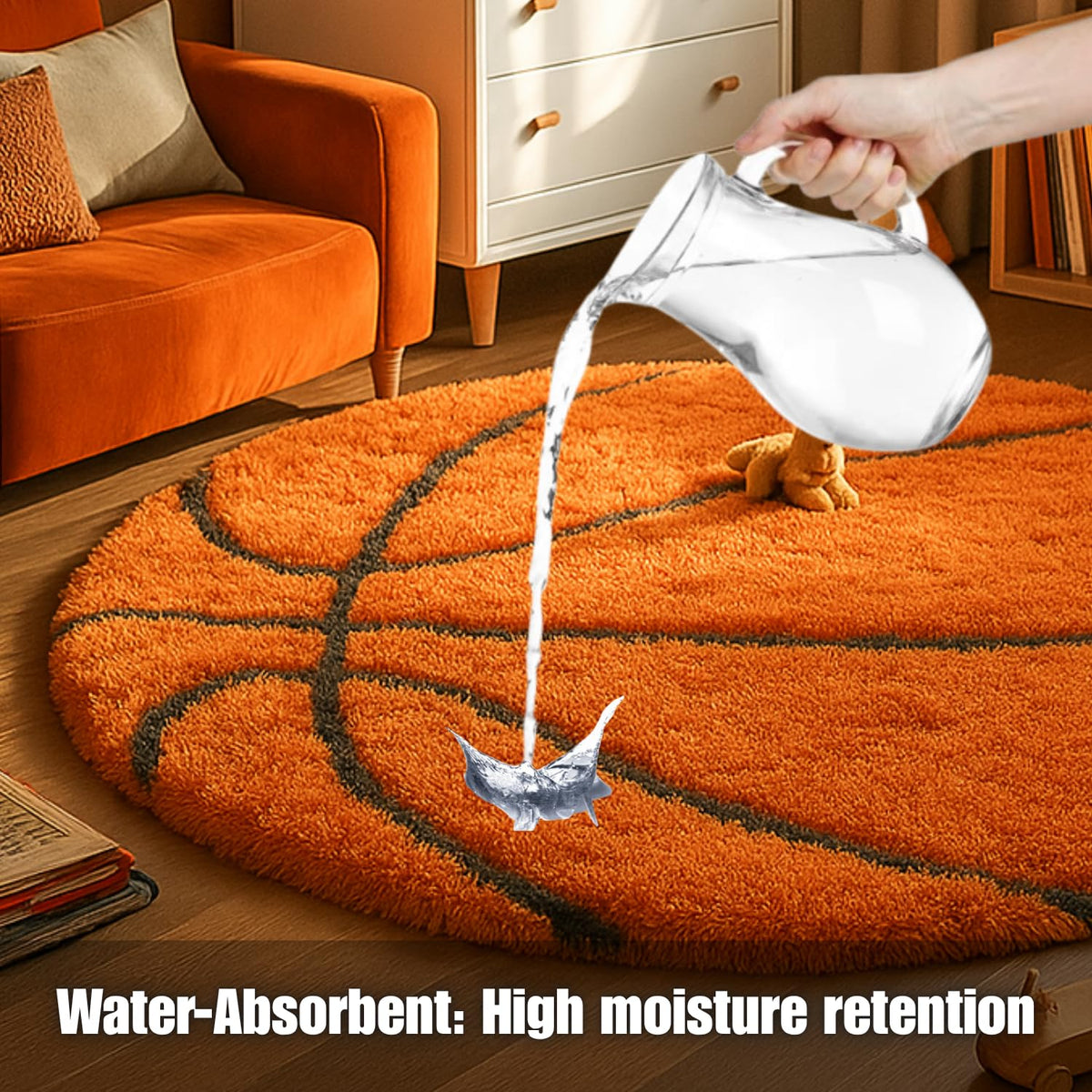 Halo Crest Round Shaggy Carpet and Rug