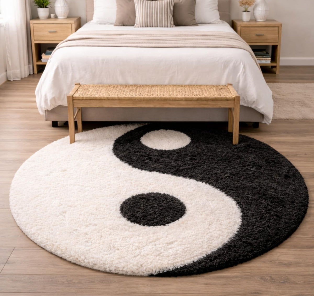 Nova Round Shaggy Carpet and Rug