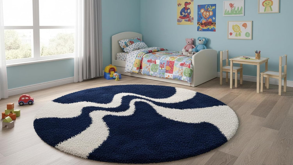 Solstice Round Shaggy Carpet and Rug