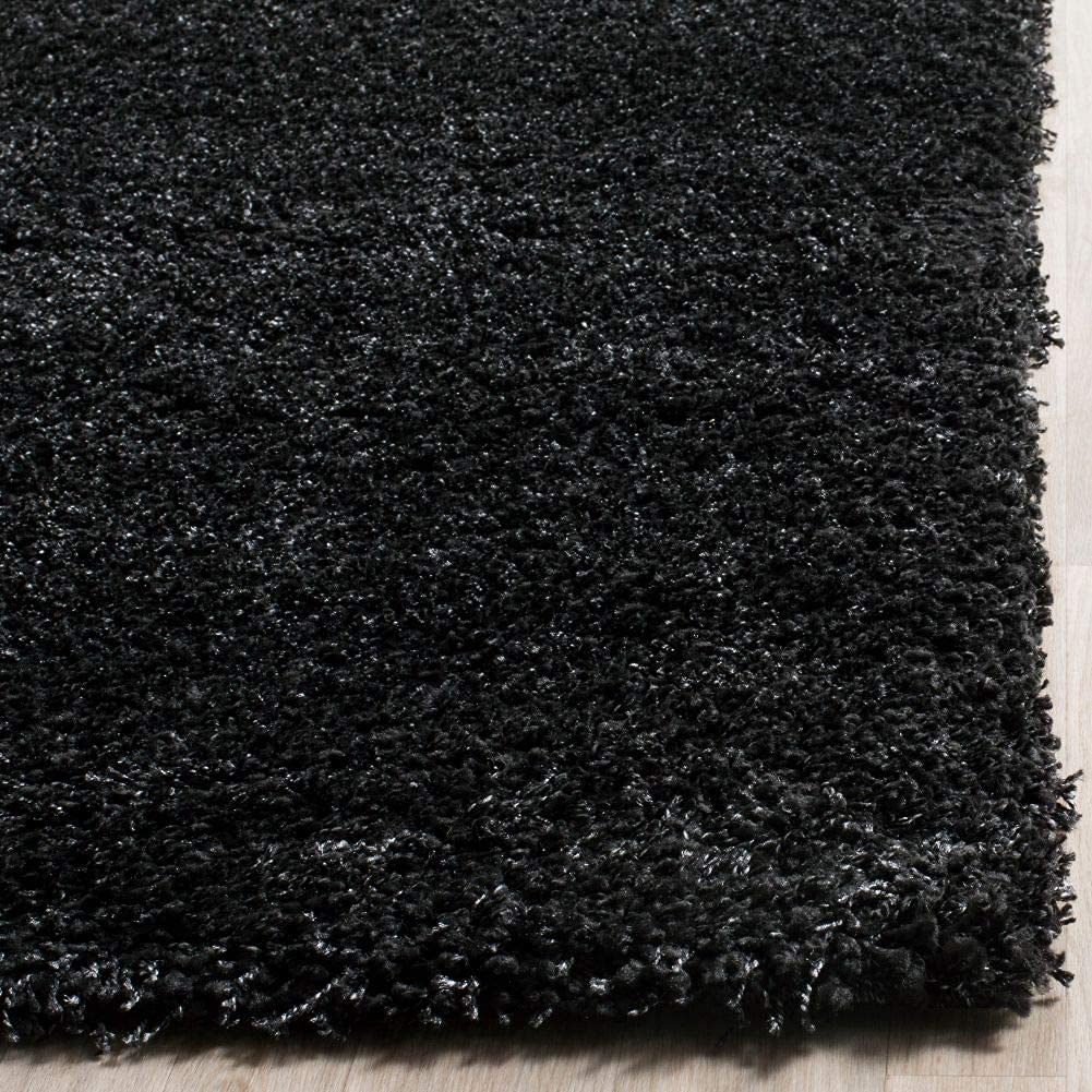 Black Puffin Shaggy Carpet & Rug