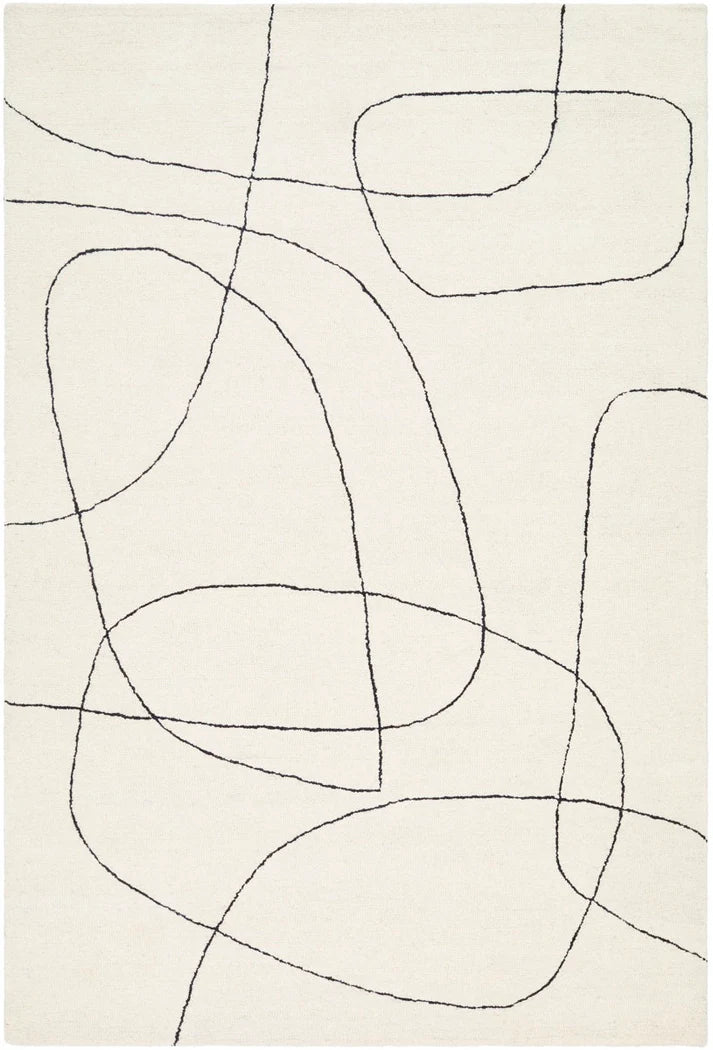 White Color Hand-Tufted 100% New Zealand Wool Rug