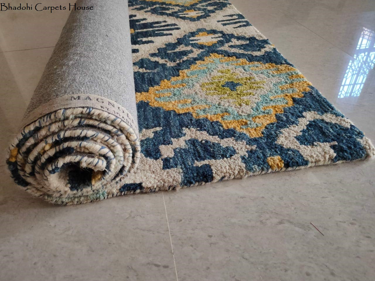 Blue Heirloom Loop Carpet & Rug