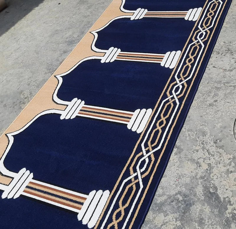 Blue Janamaz Roll – Premium Masjid Carpet | Mosque Prayer Mat & Janamaz Rug