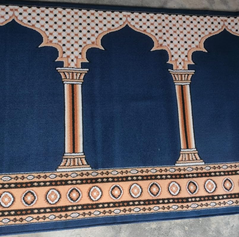 Blue Janamaz Roll – Premium Masjid Carpet | Mosque Prayer Mat & Janamaz Rug
