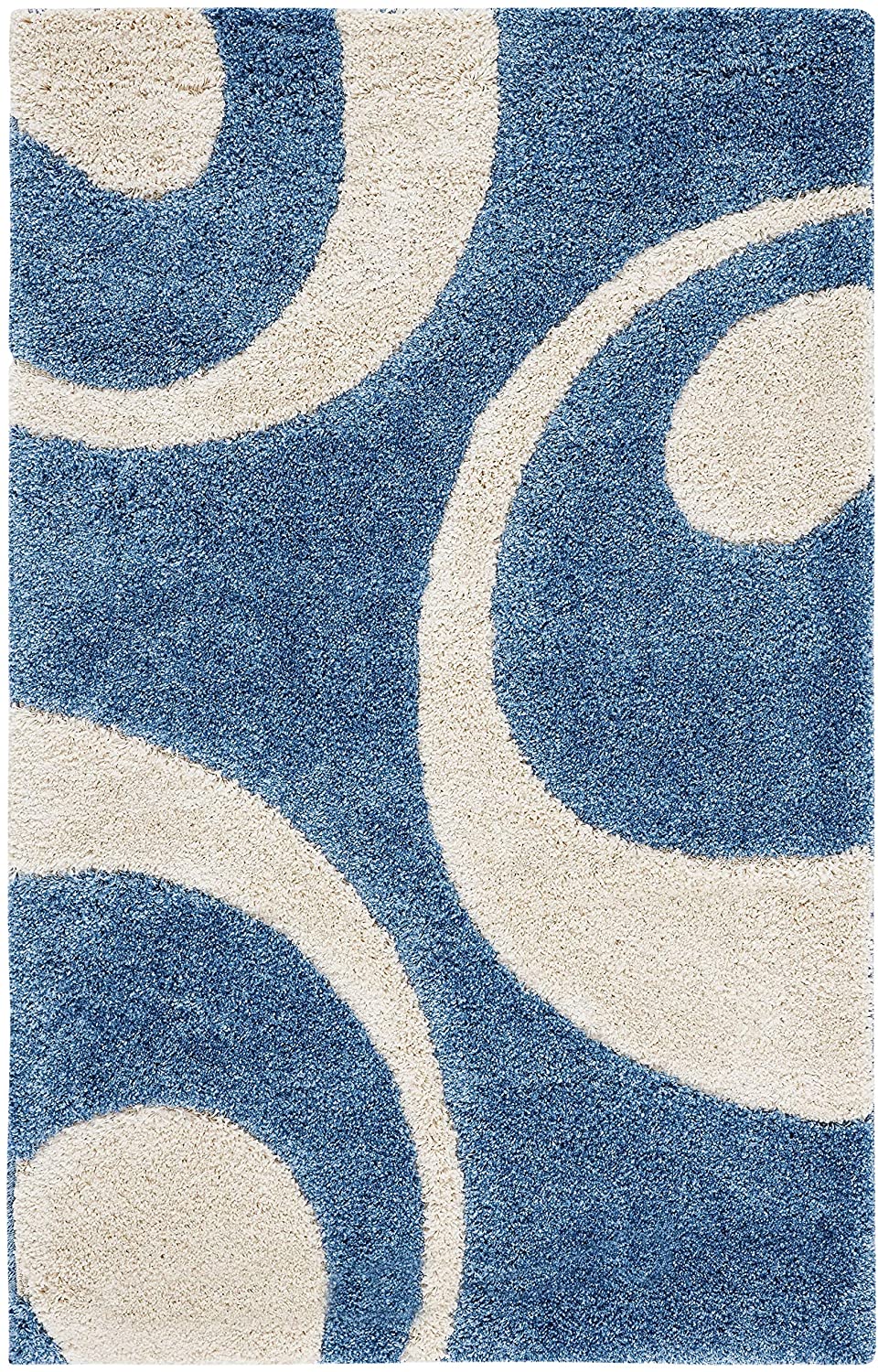 Teel Blue Shaggy Carpet | Soft & Fluffy Microfiber Area Rug