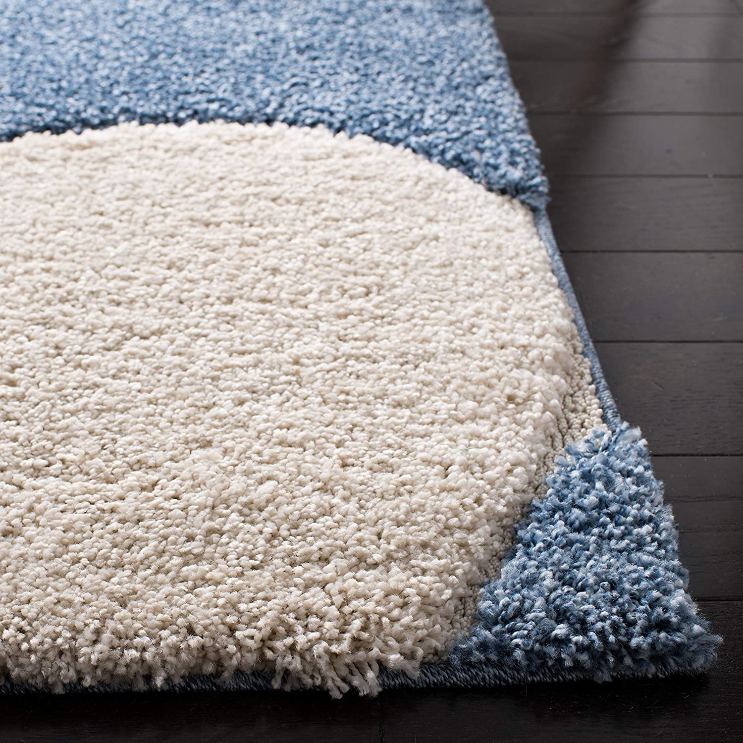 Teel Blue Shaggy Carpet | Soft & Fluffy Microfiber Area Rug