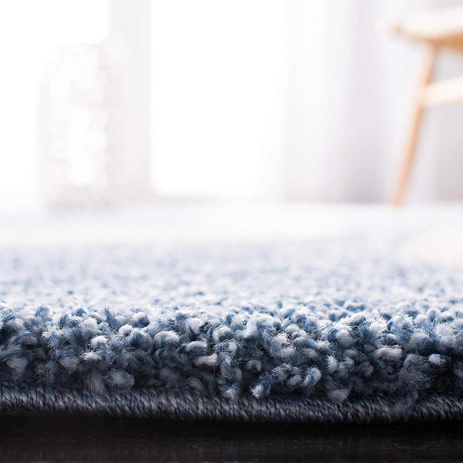 Teel Blue Shaggy Carpet | Soft & Fluffy Microfiber Area Rug