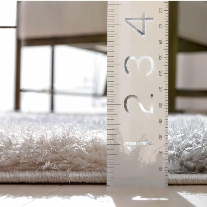 Blush San Francisco Shaggy Carpet | Luxurious Handmade Microfiber Area Rug