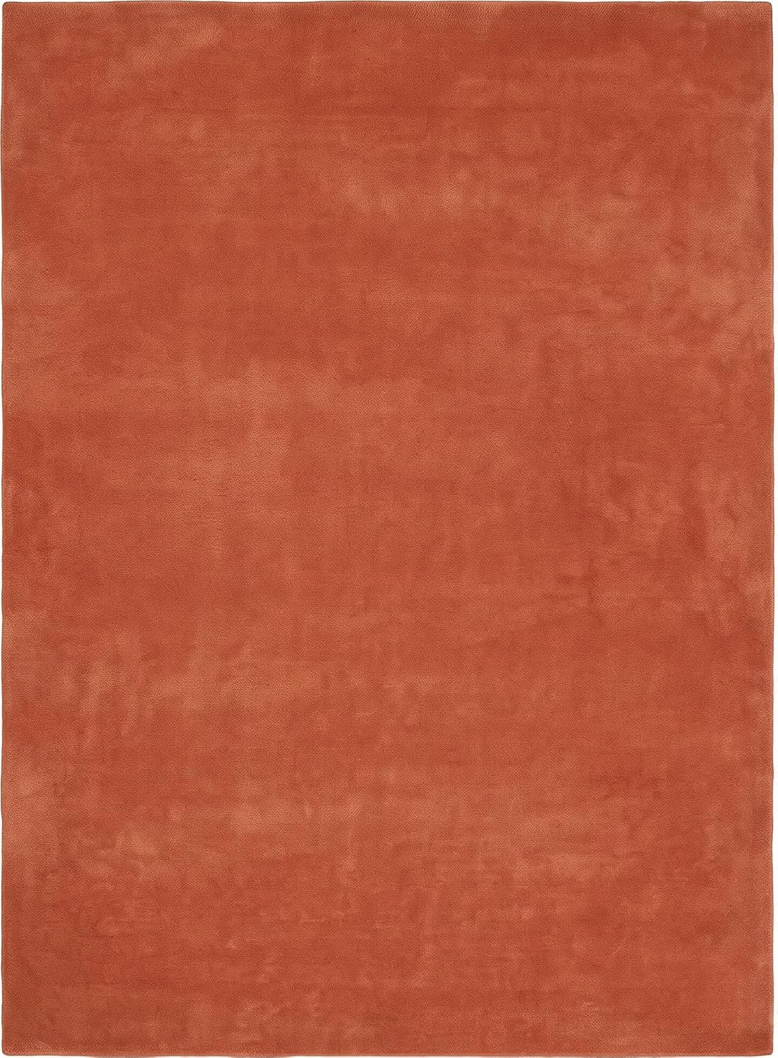 Brick Red Wool Hand-tufted Carpet & Rug